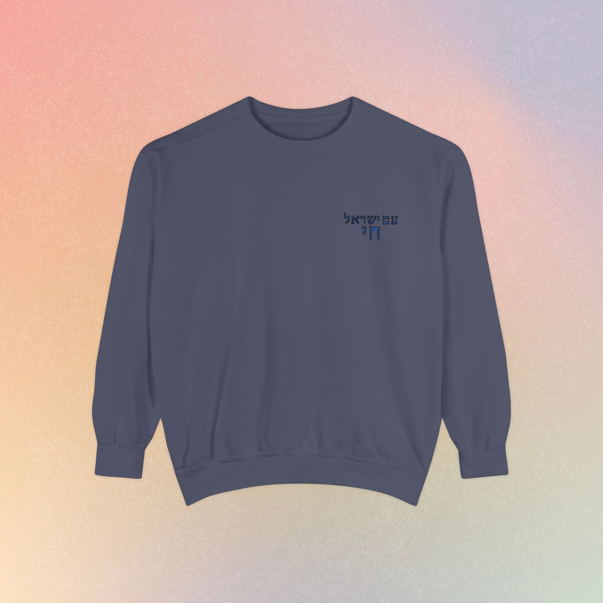 Am Yisrael Chai עם ישראל חי Hebrew Embroidered Sweatshirt