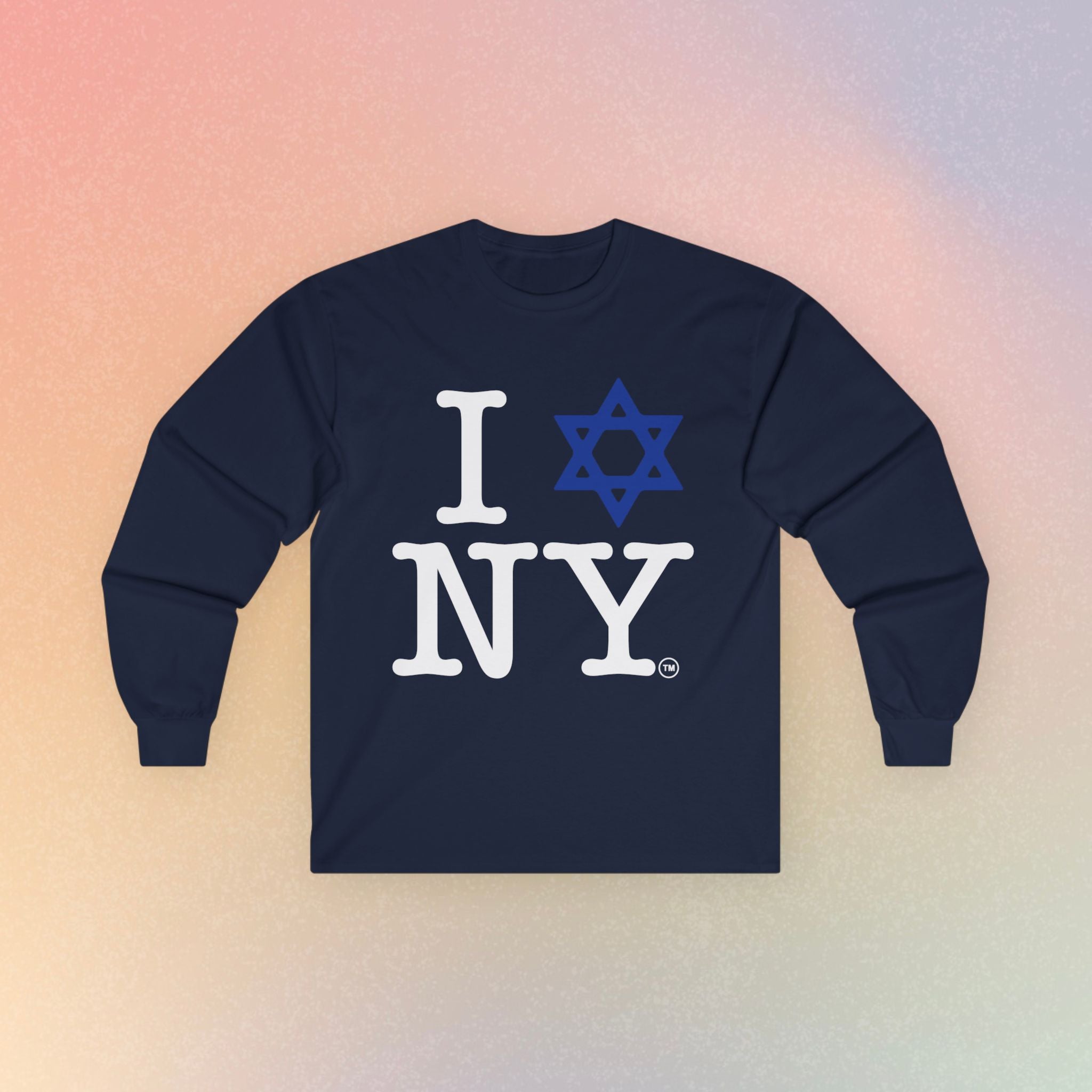 I Love NY Jewish Star Long Sleeve Tee - New York Jewish Pride Shirt