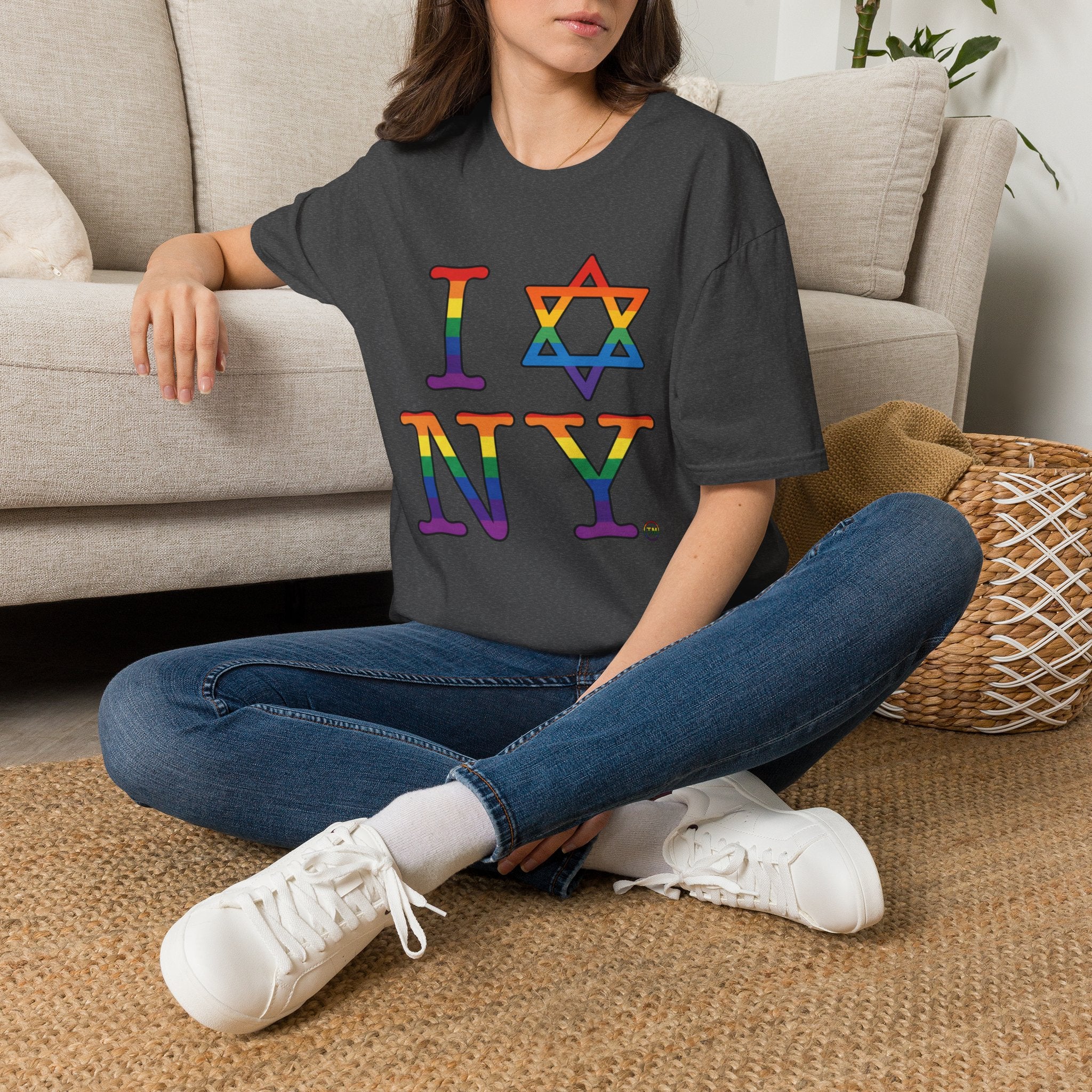 I Love NY Jewish Star LGBTQ Pride Unisex Softstyle T-Shirt