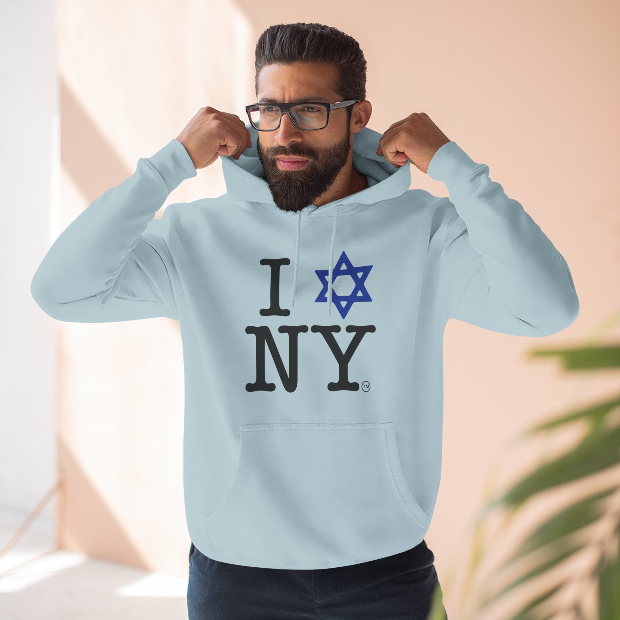 I Love NY Jewish Star Hoodie | Jewish New York Pride