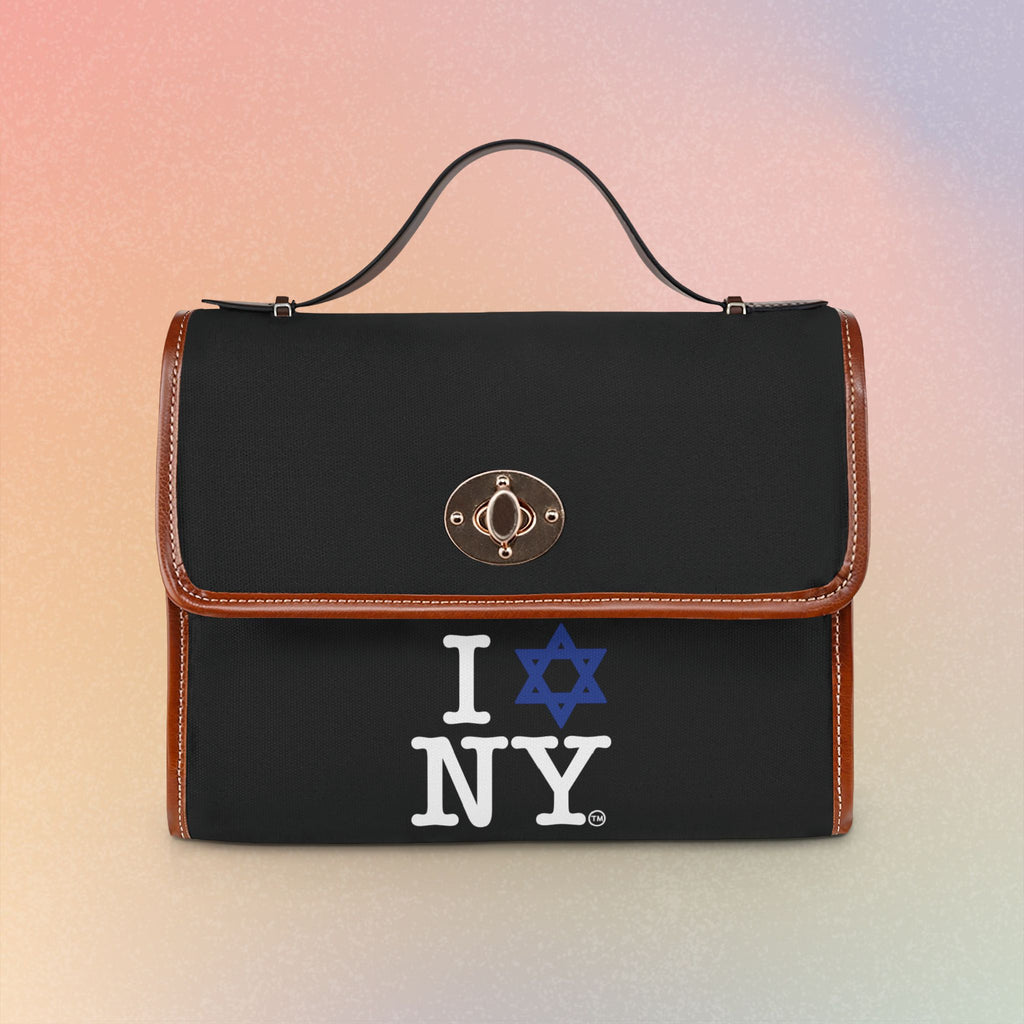 I Love New York Jewish Star - Waterproof Canvas Bag - Jewish New York Pride