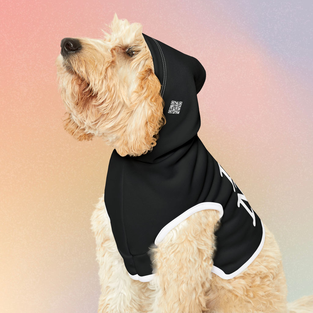 I Love NY Jewish Star (BLACK) Pet Hoodie | Jewish Pride Dog Hoodie