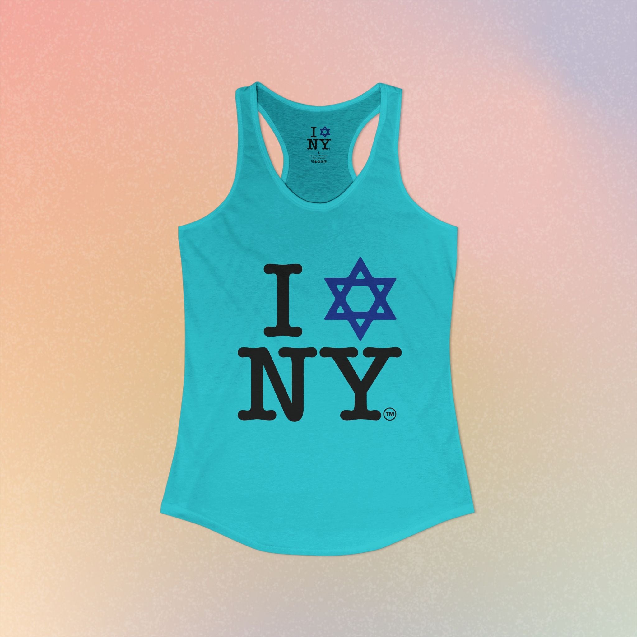 I Jewish Star Love NY Women's Racerback Tanktop
