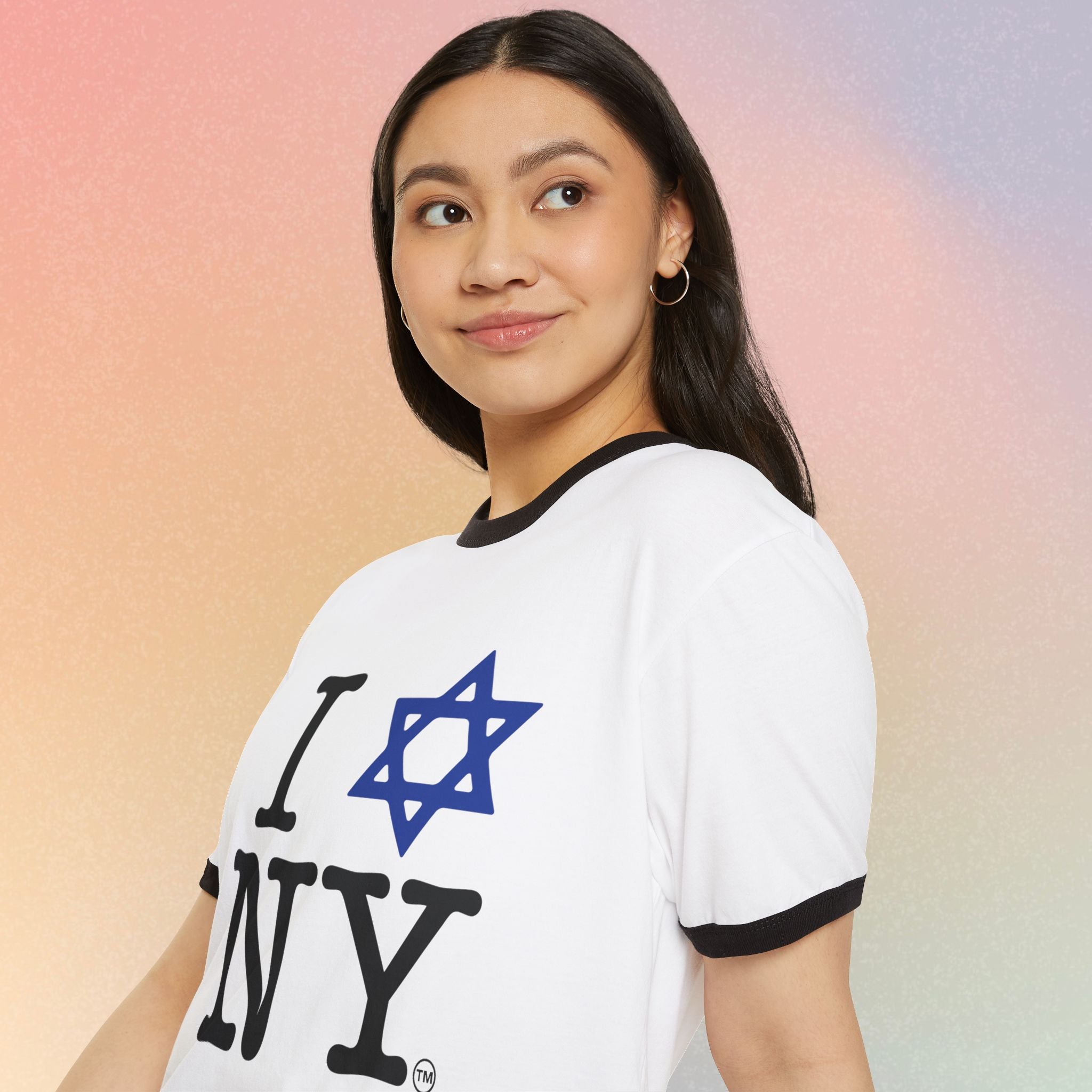 I Love NY Jewish Star T-Shirt | Ringer Tee, Jewish New York Pride