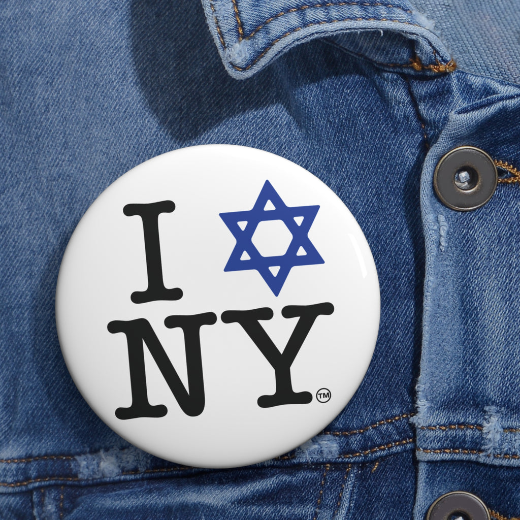 I Love NY Jewish Star Pin Button – Jewish Pride New York Pin
