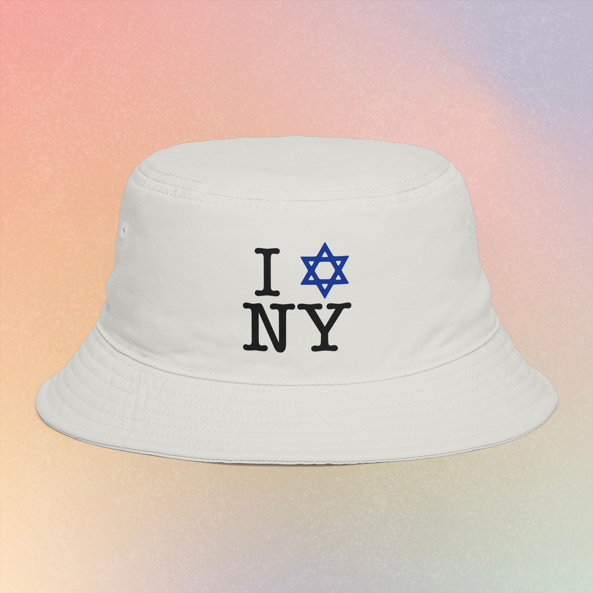 I Love NY Jewish Star Bucket Hat - Jewish New York Pride Bucket Hat