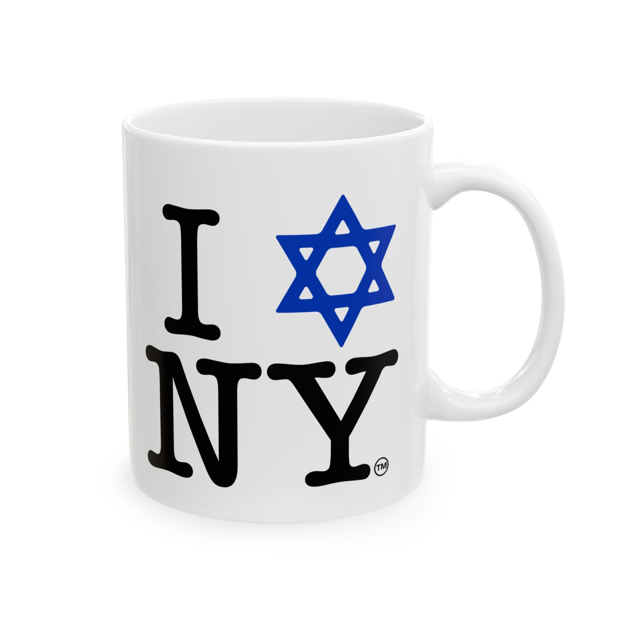 I Star of David NY Mug | Jewish New York Ceramic Mug