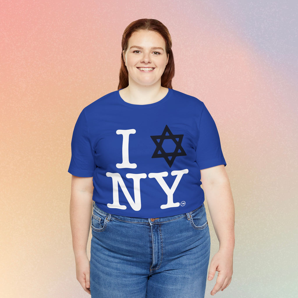 I Love New York Jewish Star of David T-Shirt - Jewish New York Pride