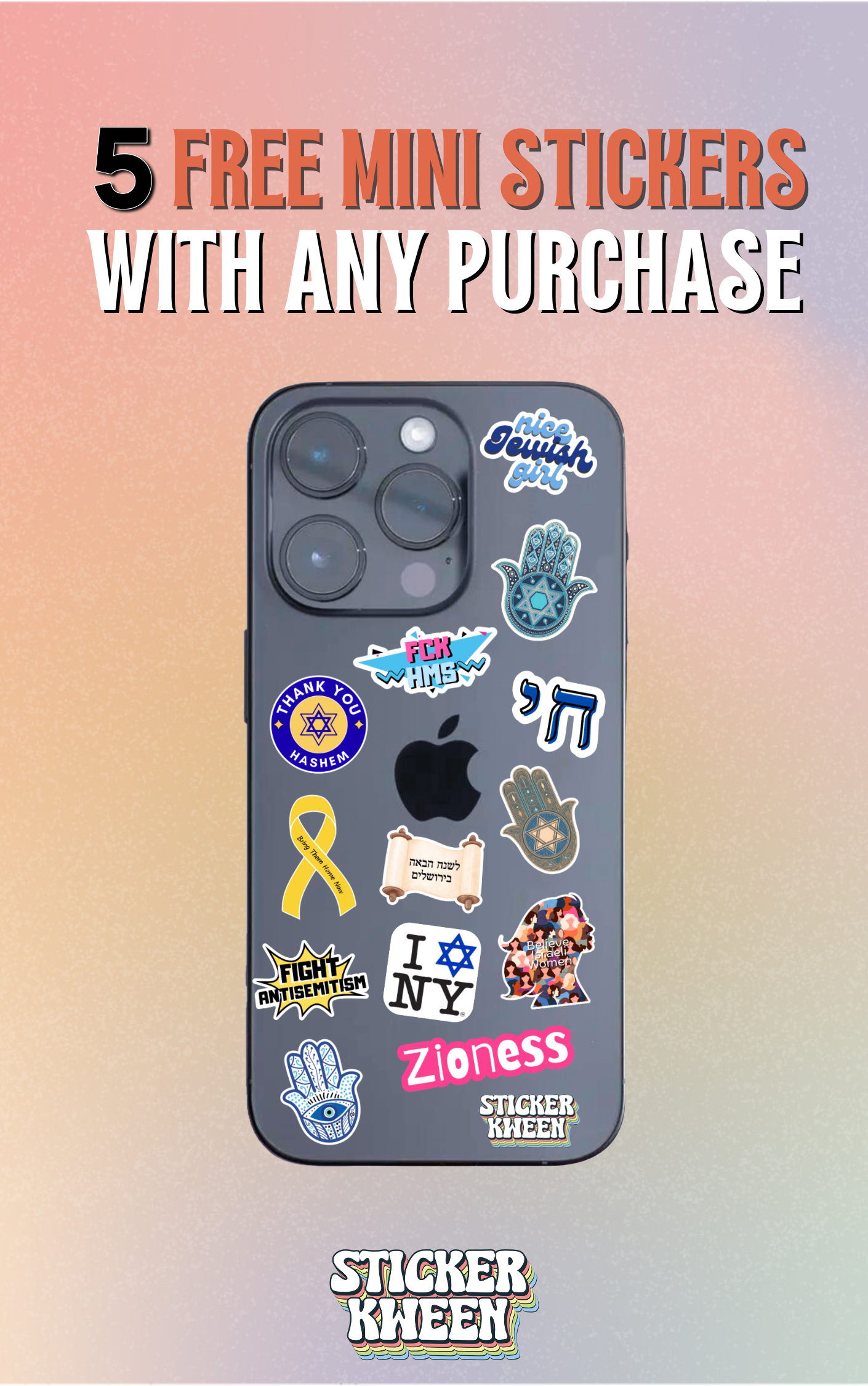 I LOVE NEW YORK Jewish Star Canvas Pouches