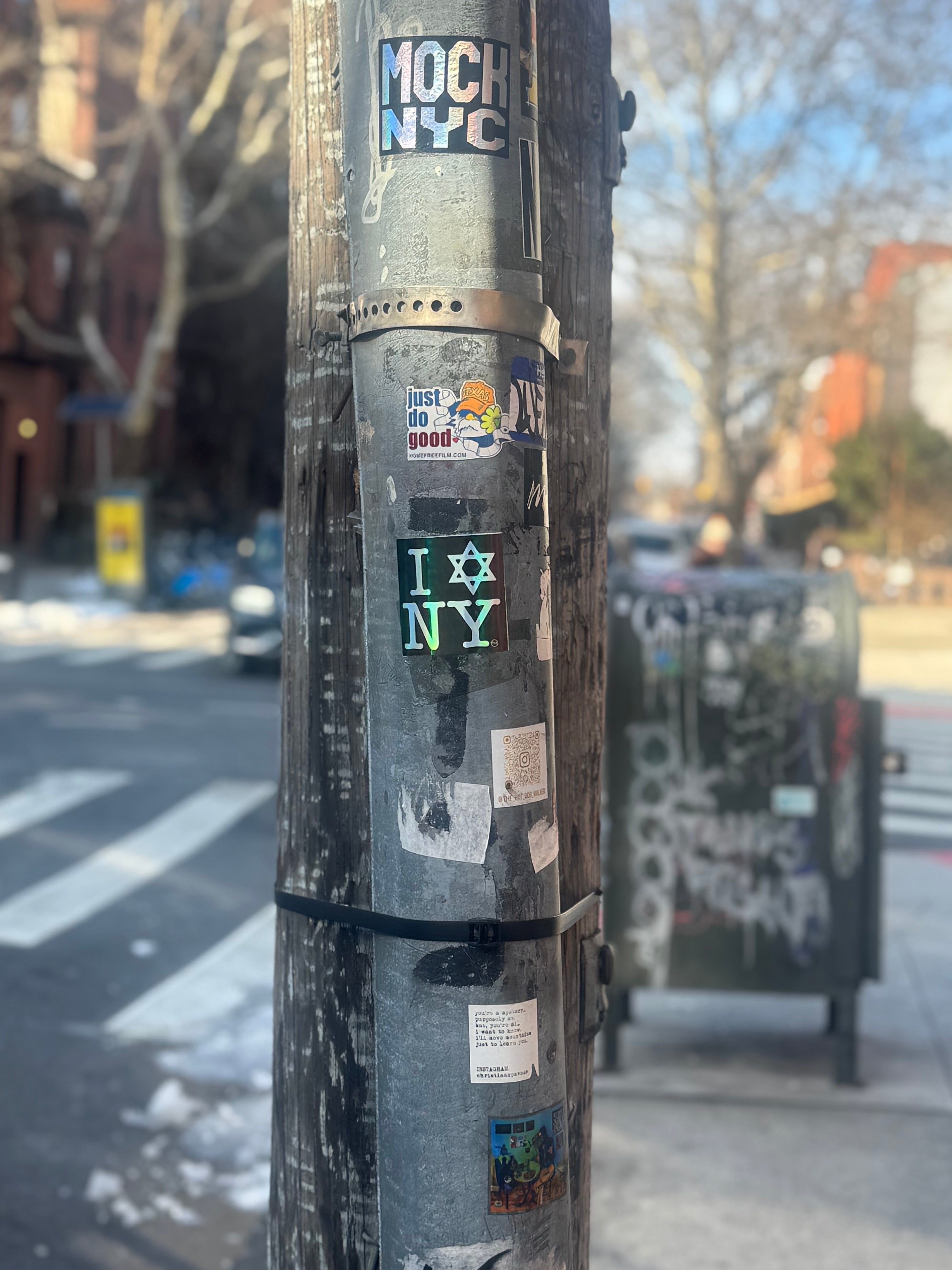 I LOVE NEW YORK (100pc) Jewish Star Holographic Thermal Stickers