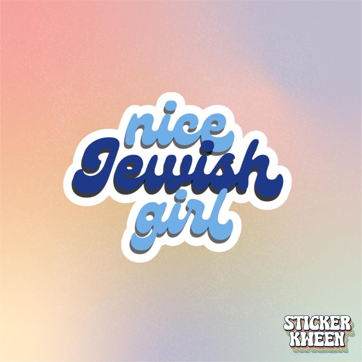 Nice Jewish Girl Sticker