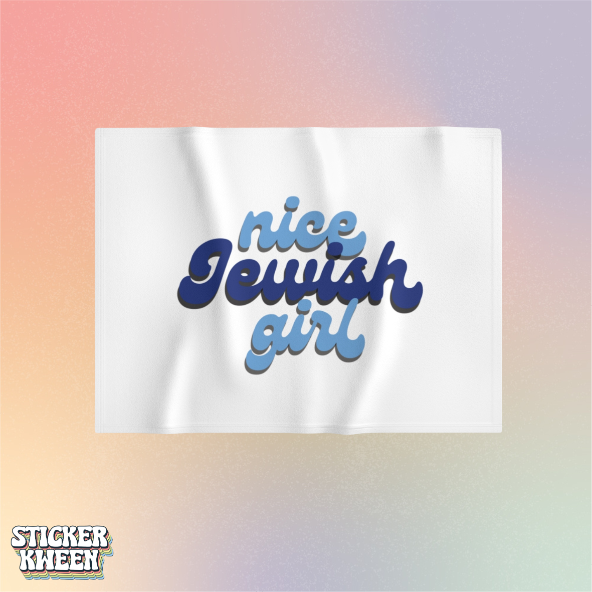 Nice Jewish Girl Baby Blanket — Soft Fleece Infant Throw for Newborns, Judaica Nursery Gift