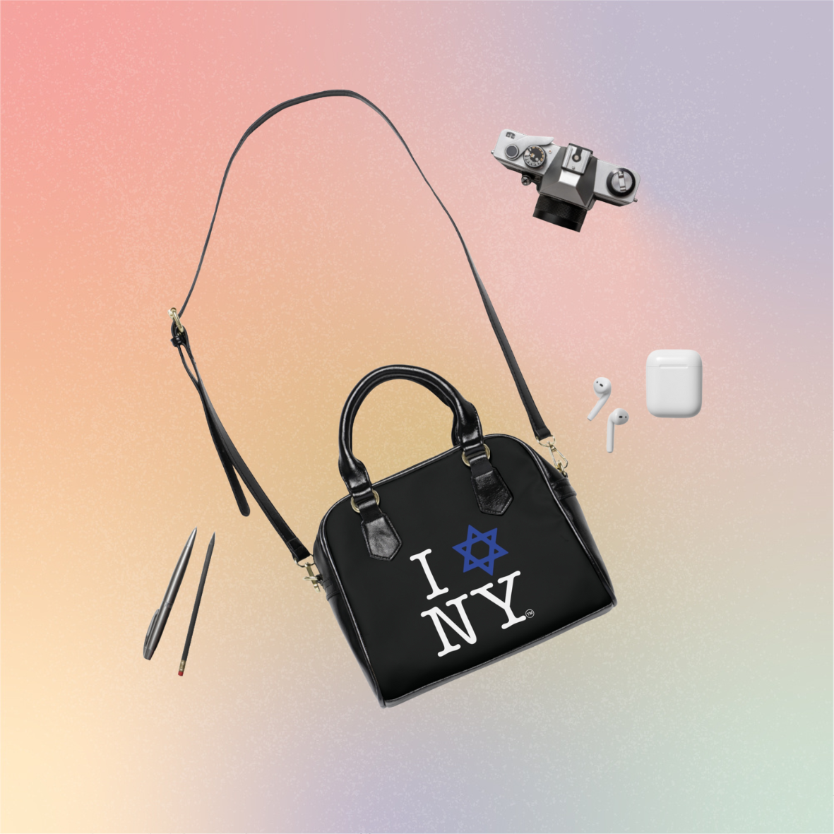I  Love NY Jewish Star Shoulder Handbag — Jewish Pride NYC Tote