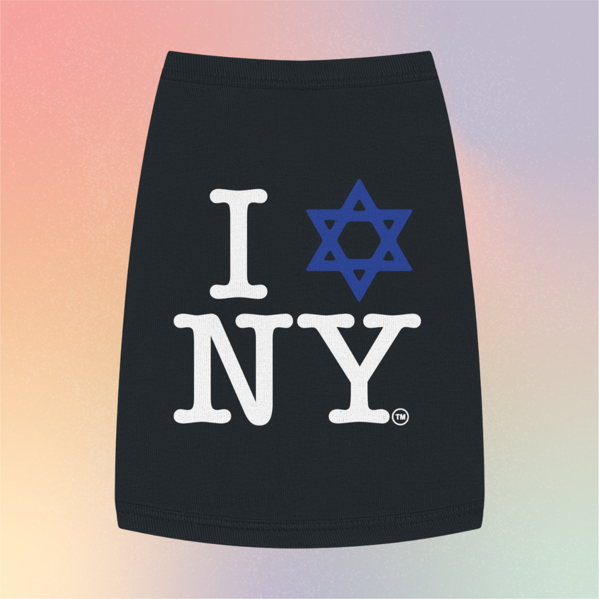 I LOVE NY Jewish Star Pet Tee - Dog & Cat Shirt, Jewish New York Pride Pet T-Shirt