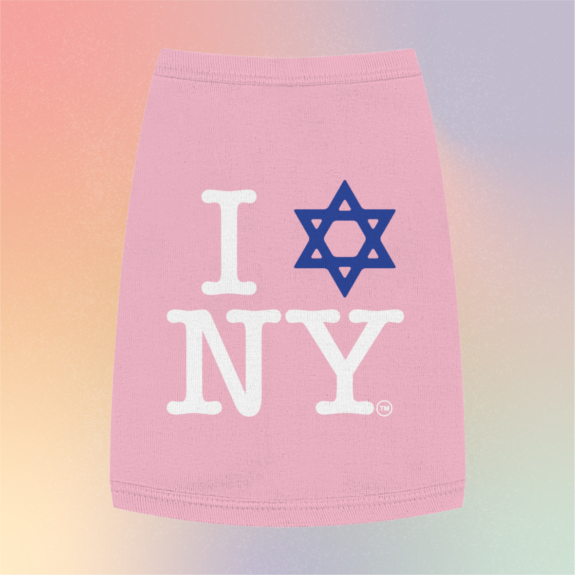 I LOVE NY Jewish Star Pet Tee - Dog & Cat Shirt, Jewish New York Pride Pet T-Shirt