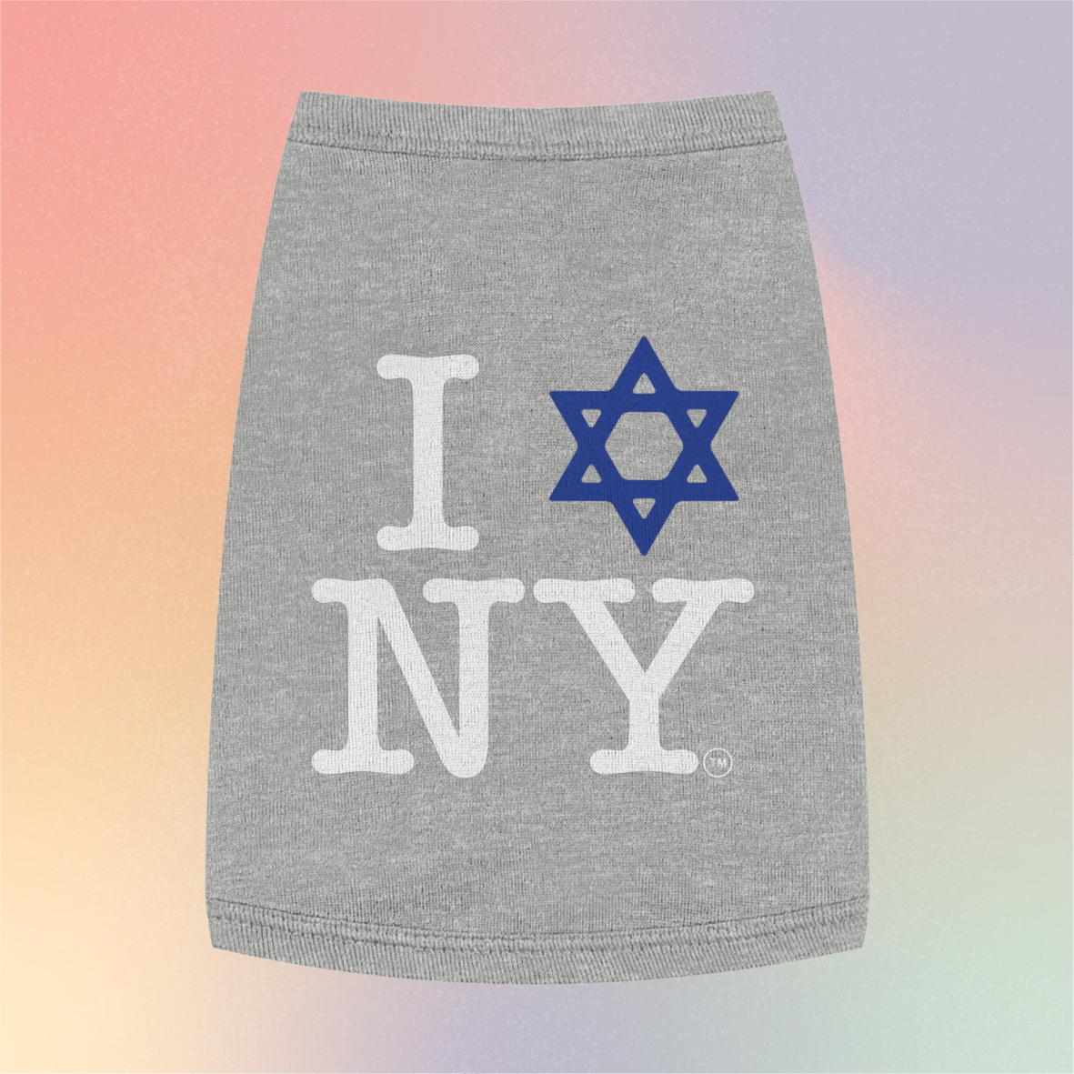 I LOVE NY Jewish Star Pet Tee - Dog & Cat Shirt, Jewish New York Pride Pet T-Shirt