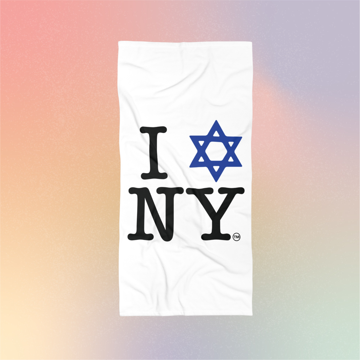 I Love New York Jewish Star Beach Towel — Jewish Pride New York Beach Towel