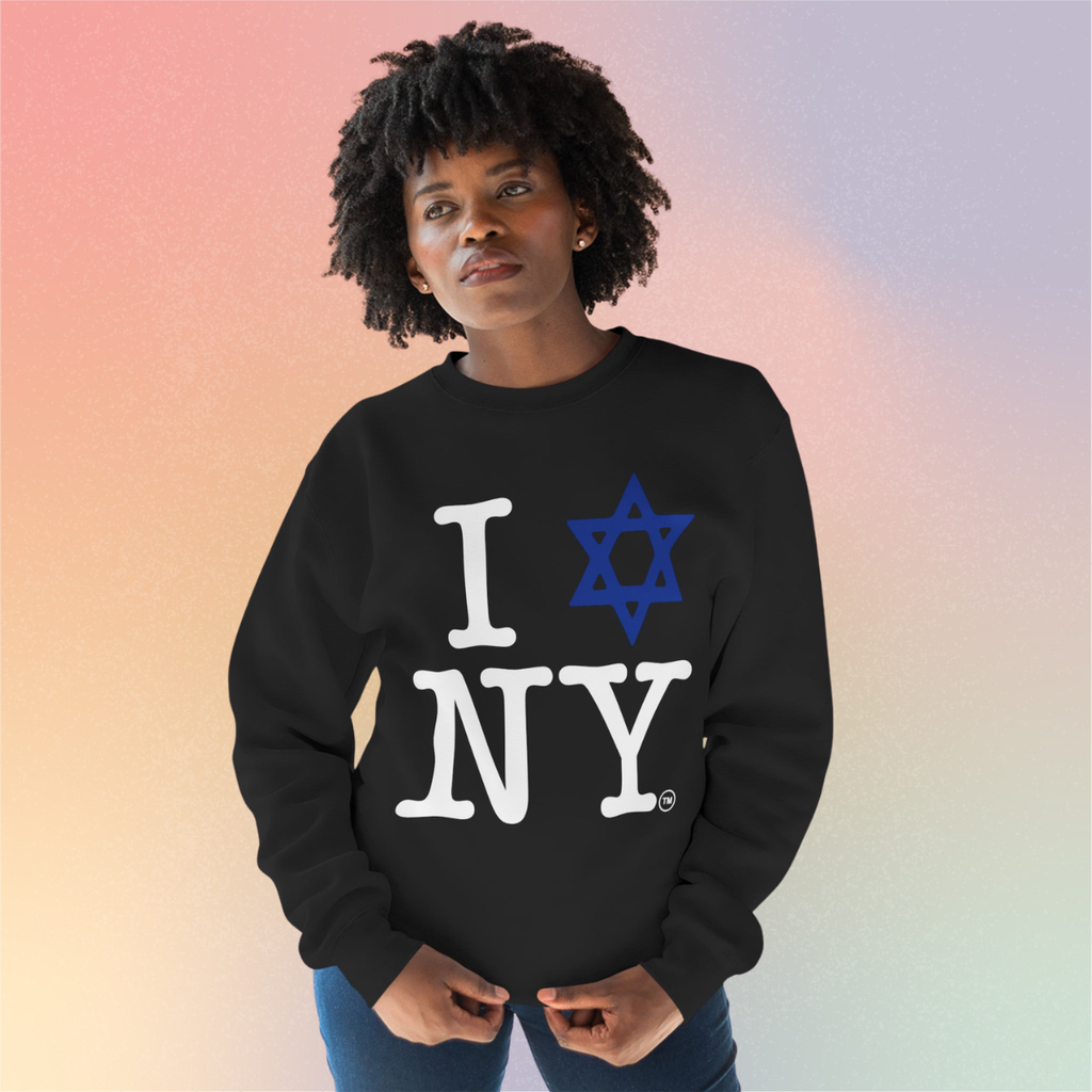 I Love Jewish Star NY Sweatshirt | Jewish New York Pride Crewneck