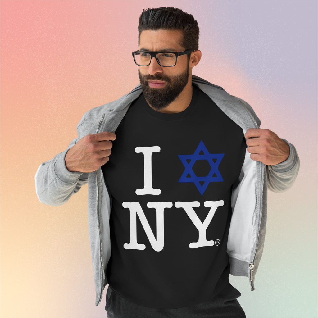 I Love Jewish Star NY Sweatshirt | Jewish New York Pride Crewneck