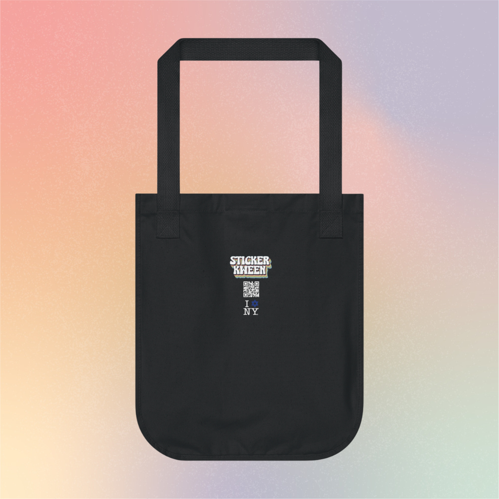 I Love NY Jewish Star Organic Tote Bag — Jewish New York Pride Canvas Bag