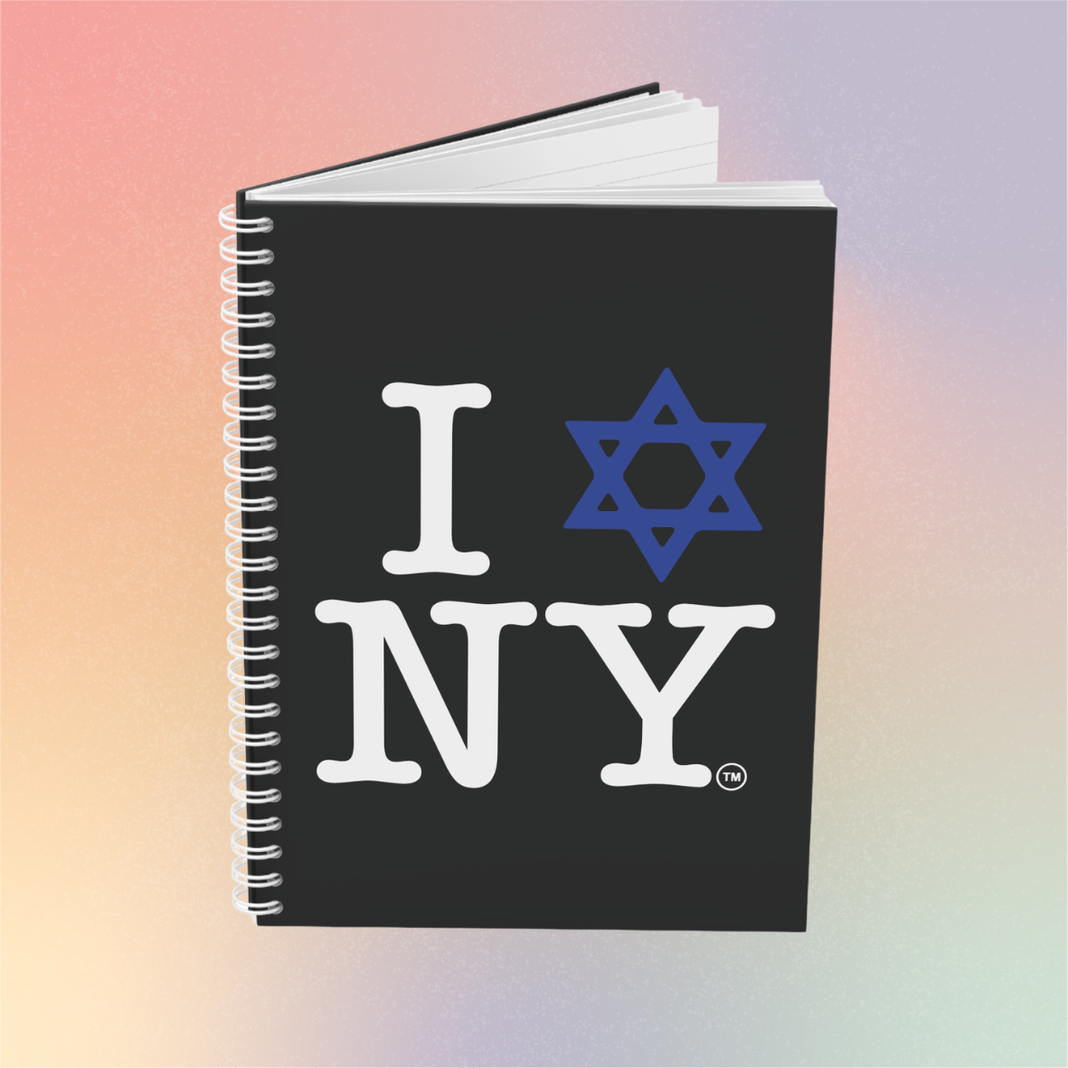 I Love NY Jewish Star Spiral Notebook | Jewish New York Pride