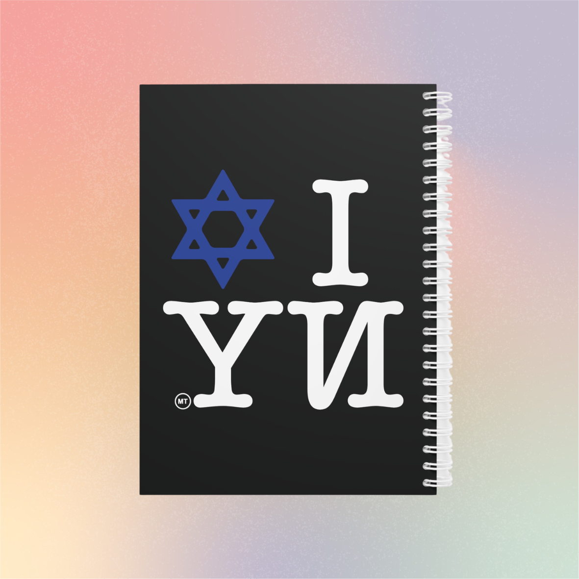 I Love NY Jewish Star Spiral Notebook | Jewish New York Pride