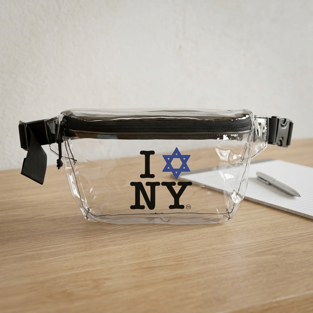 I Love NY Jewish Star Transparent Fanny Pack
