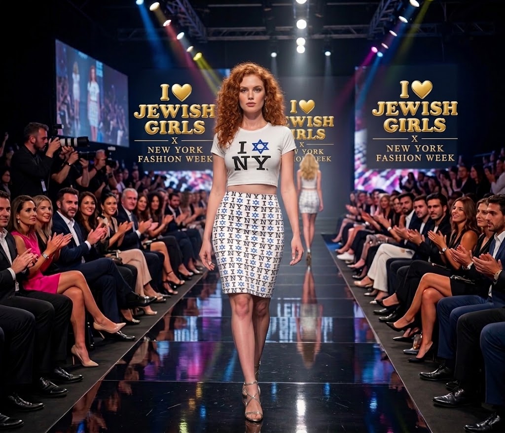 I Love NY Jewish Star Women's Mid-Waist Pencil Skirt