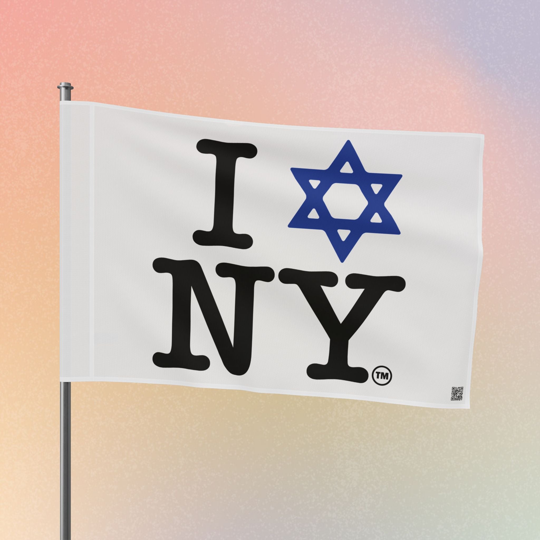 I Love NY Magen David Flag | Jewish New York Pride Flag