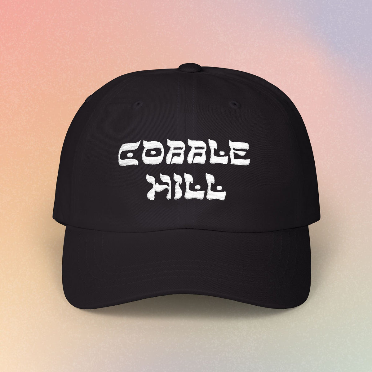 Cobble Hill Hebrew Style Font Baseball Cap - Brooklyn New York Jewish Pride