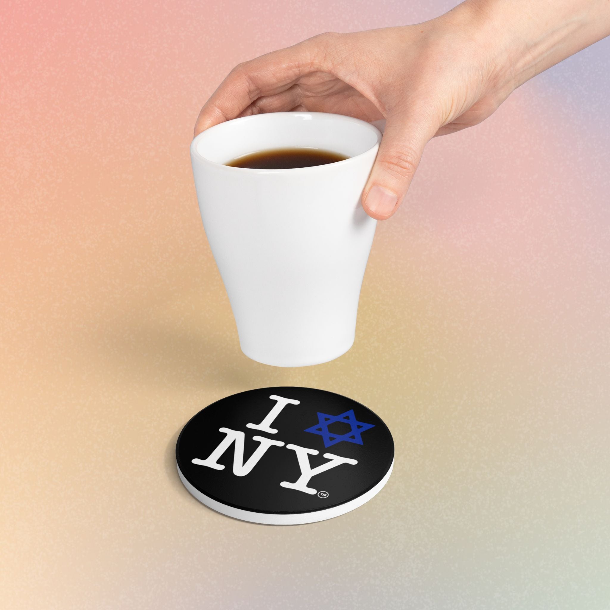I love NY Jewish Star Ceramic Coasters