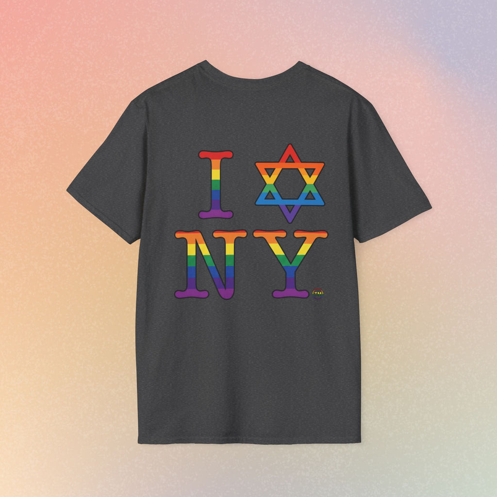 I Love NY Jewish Star LGBTQ Pride Unisex Softstyle T-Shirt