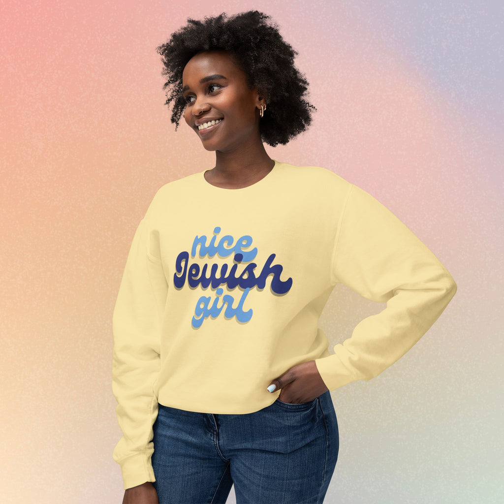 Nice Jewish Girl Sweatshirt | Female Jewish Pride Crewneck
