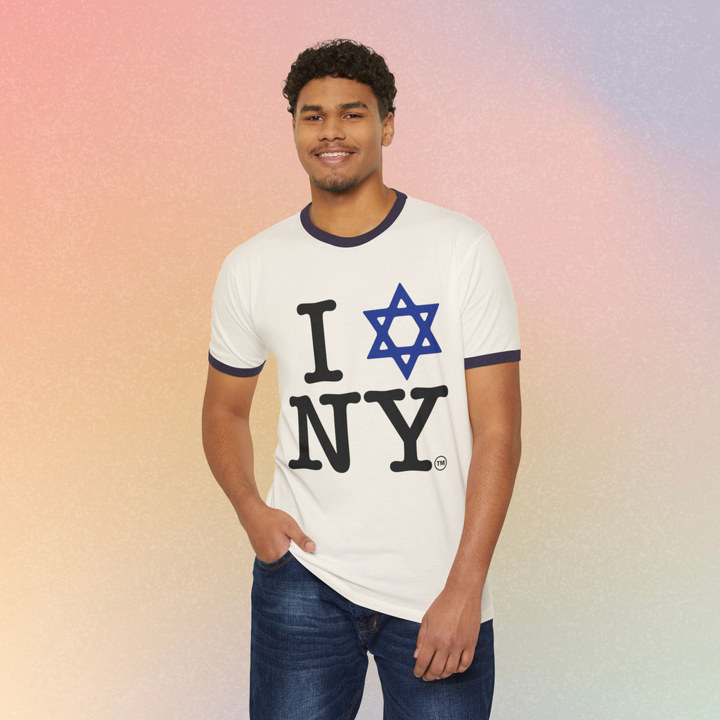 I Love NY Jewish Star T-Shirt | Ringer Tee, Jewish New York Pride