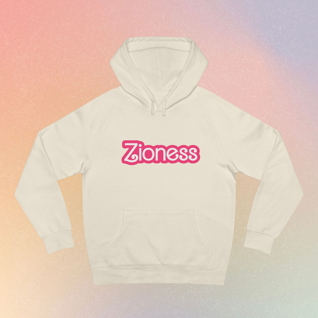 Zioness Pink Barbie Font Hoodie - Female Jewish Pride