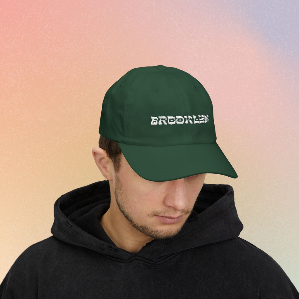 Brooklyn Hebrew Script Embroidered Baseball Cap