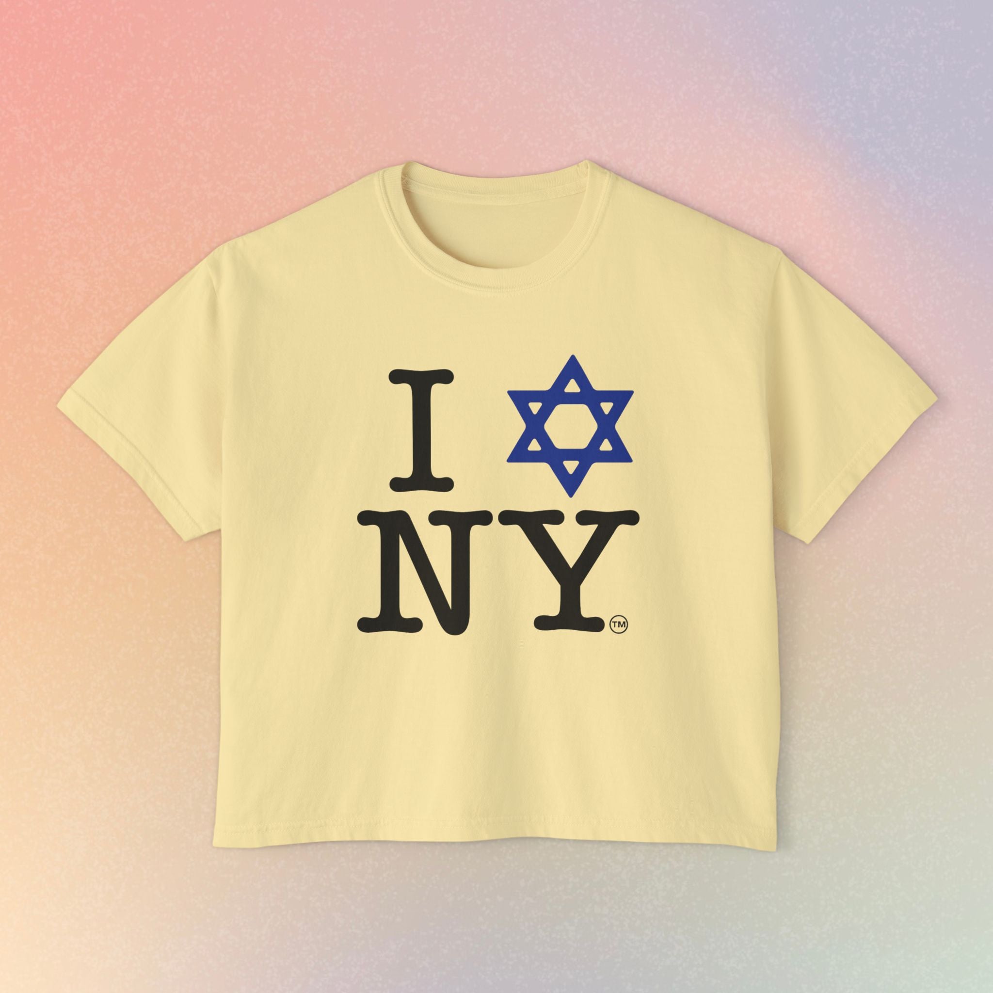I Love NY Jewish Star Women's Boxy Tee — Jewish New York Pride T‑Shirt