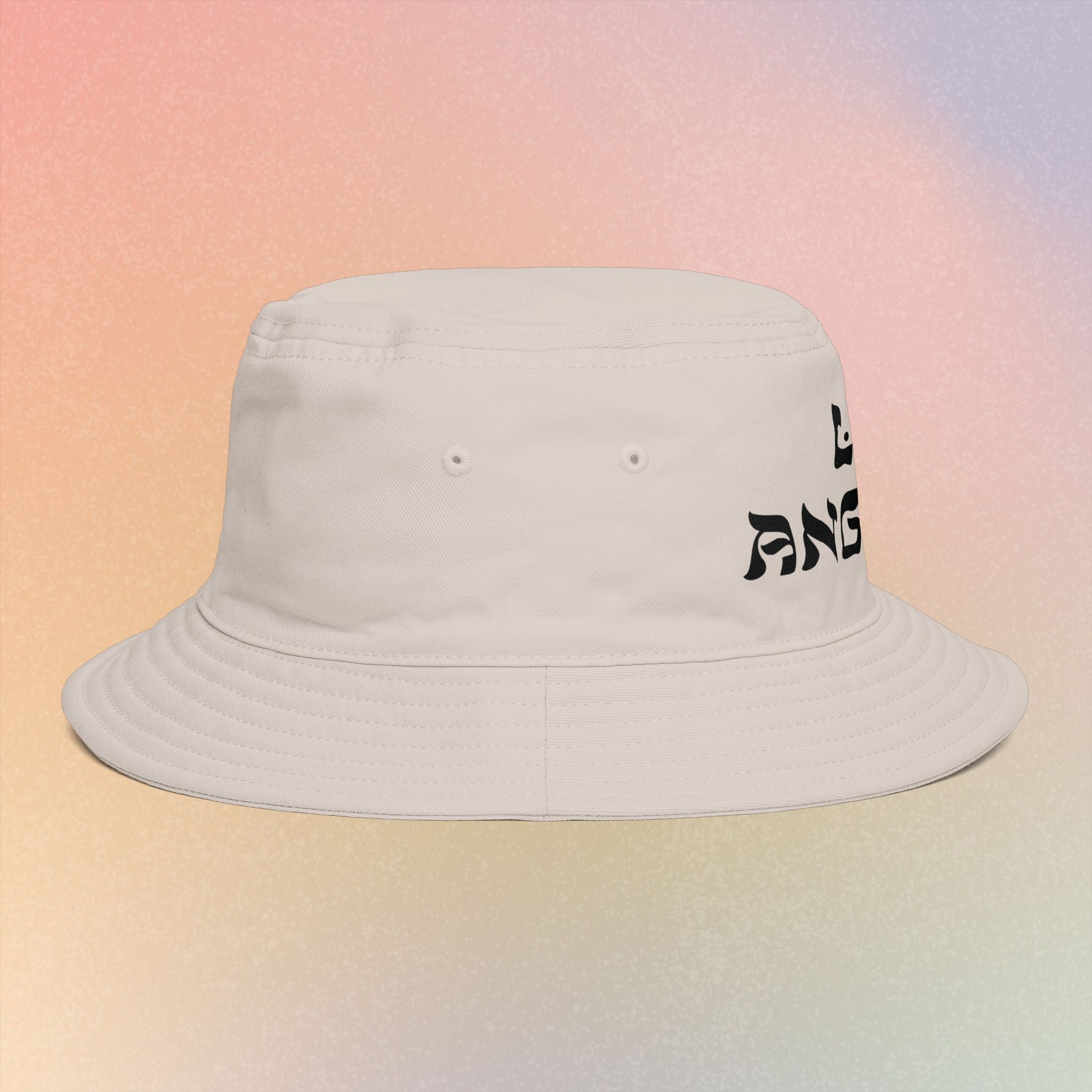 Los Angeles Hebrew Style Font Bucket Hat | LA Jewish Pride