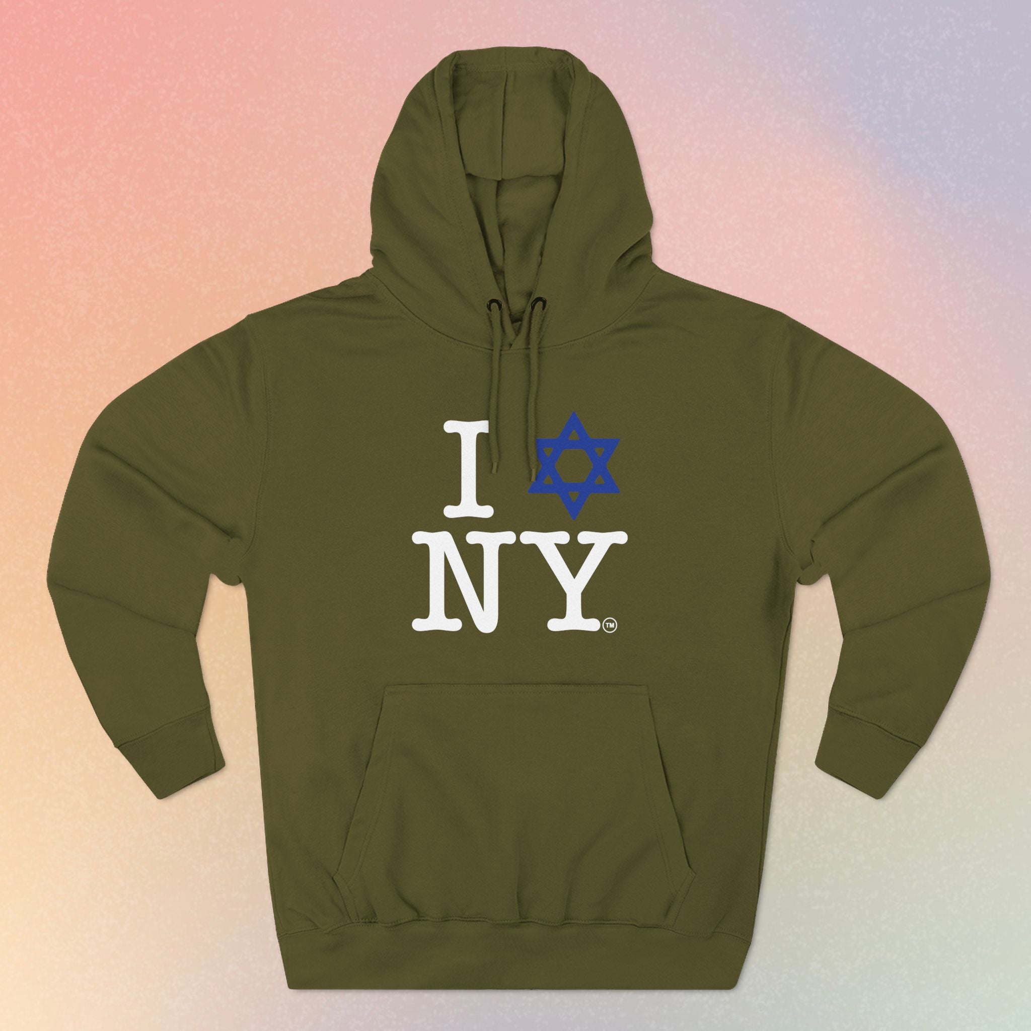 I Love NY Jewish Star Hoodie | Jewish New York Pride