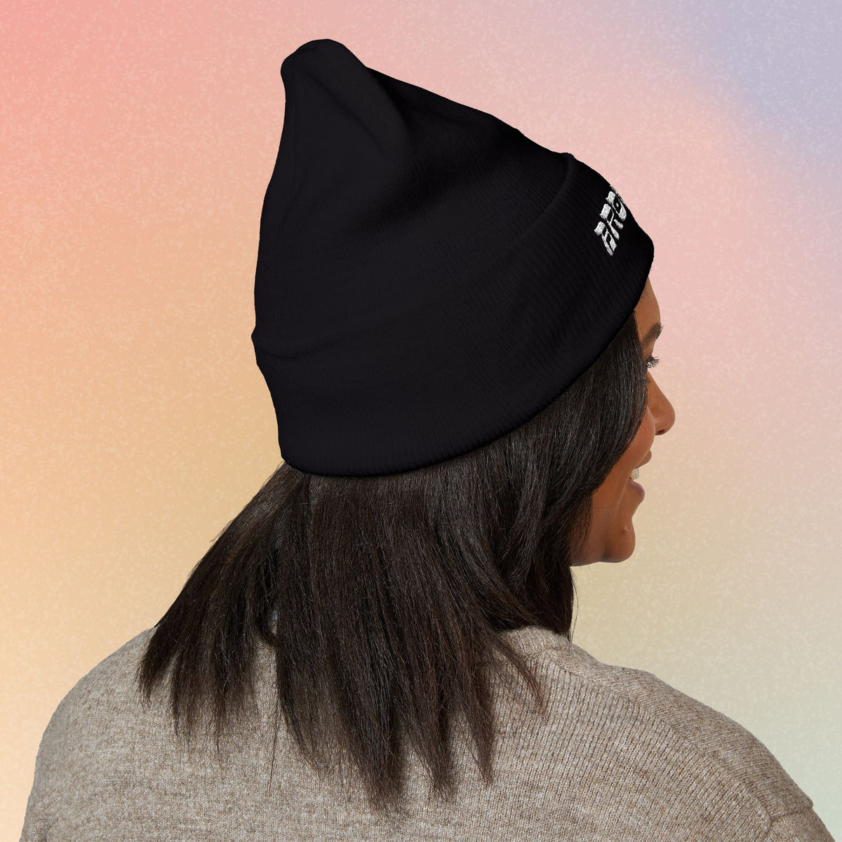 Brooklyn Hebrew Style Font Classic Cuffed Beanie (Embroidery)