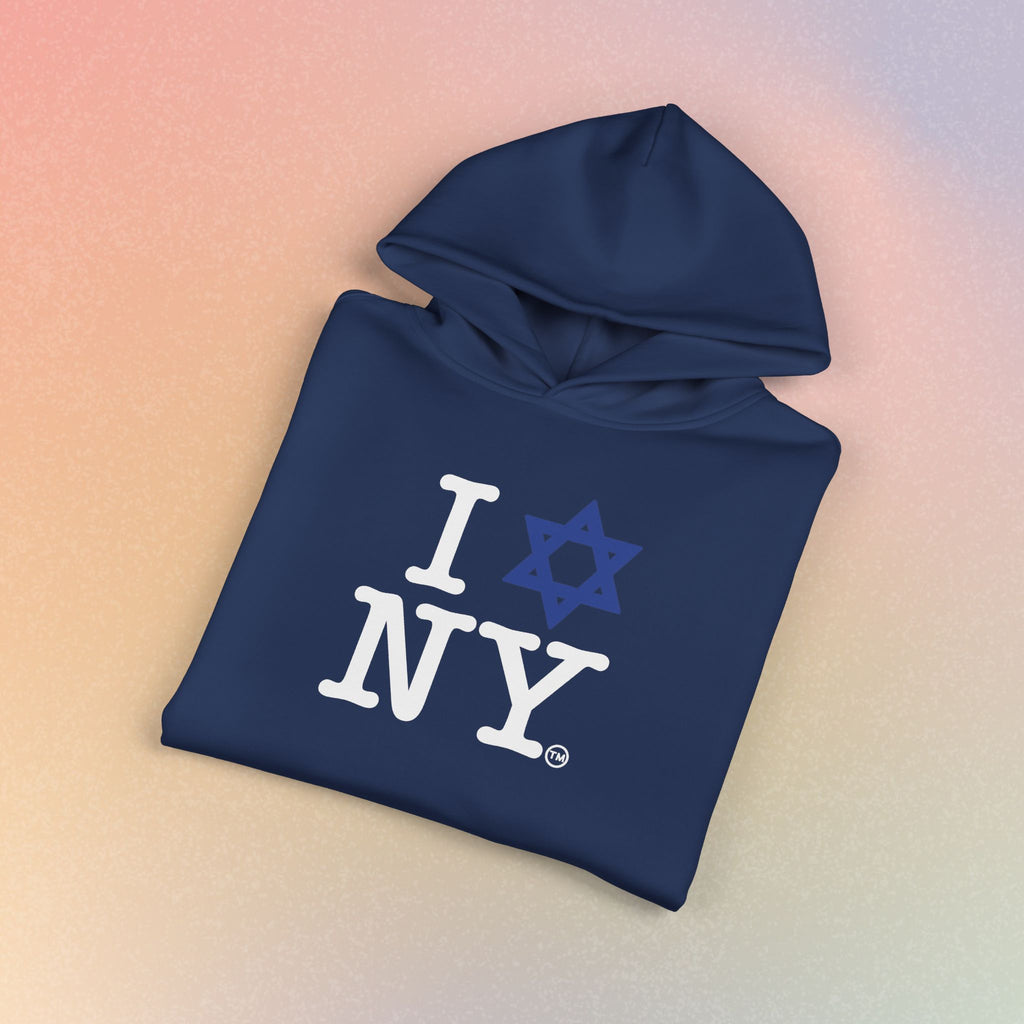 I Love NY Jewish Star Relaxed Unisex Hoodie