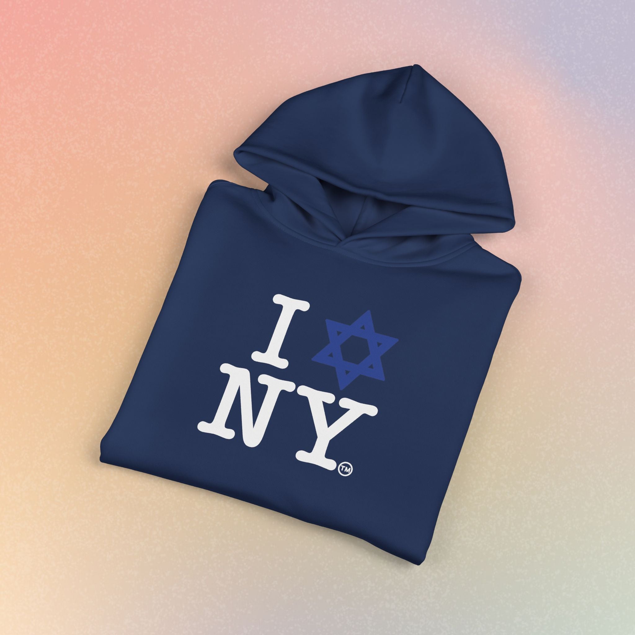 I Love NY Jewish Star Relaxed Unisex Hoodie