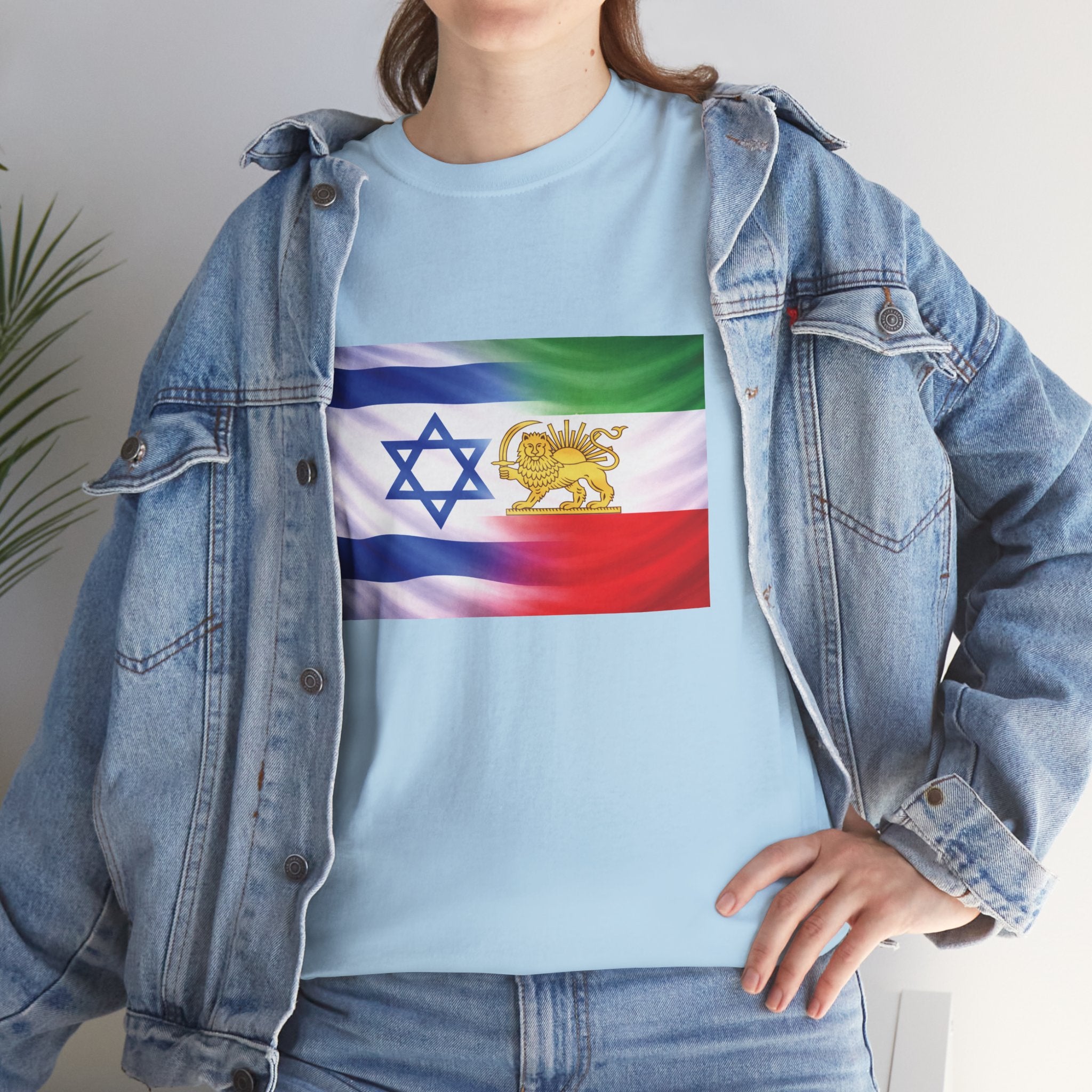 Israeli Persian Lion Flag T Shirt - Israel Persian Jewish Pride Tee