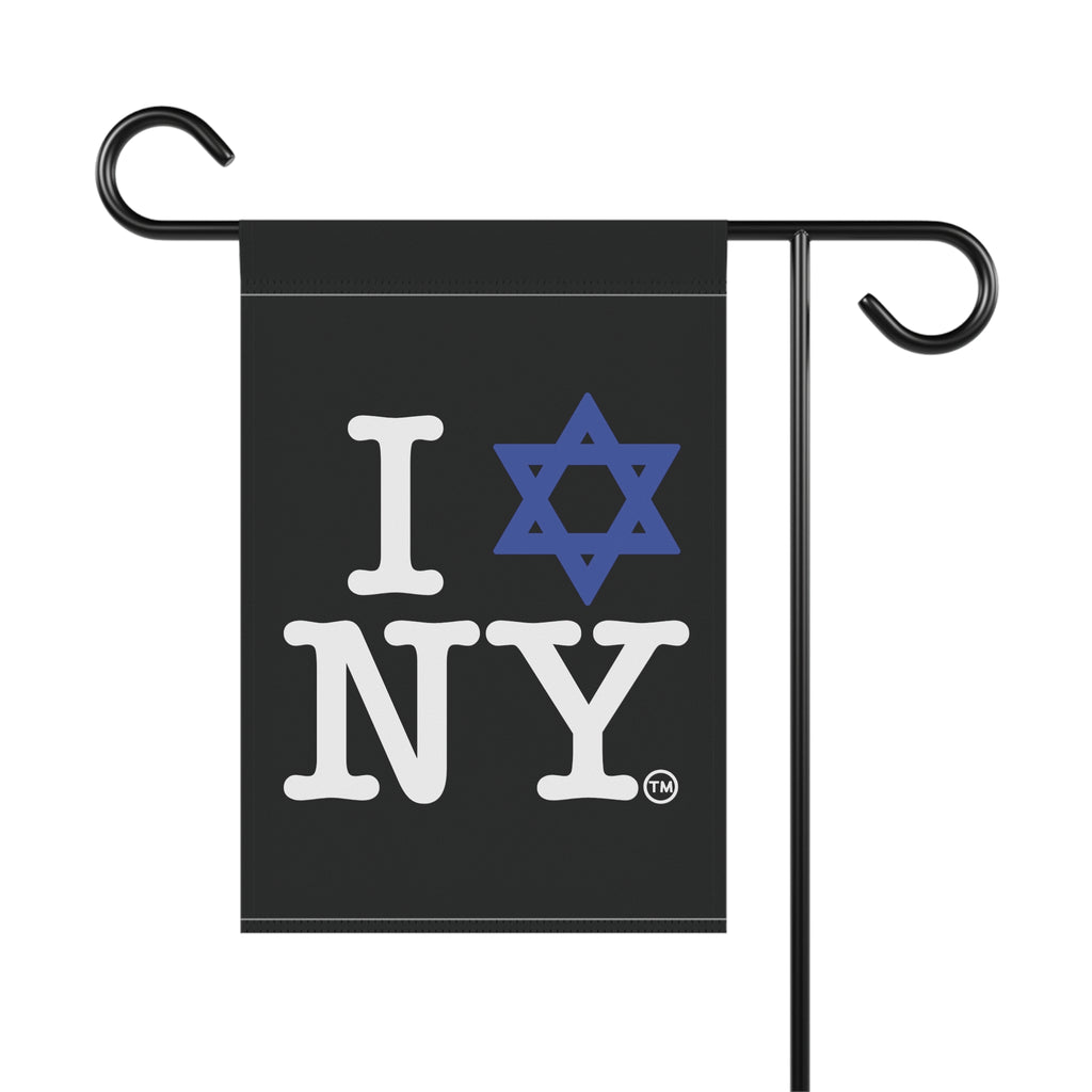 I Love New York Jewish Star Garden & House Banner in Black