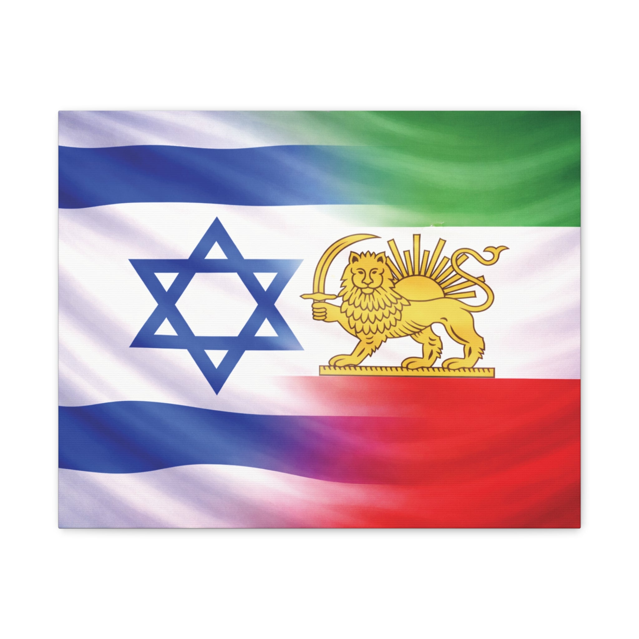 Israeli and Persian Lion Canvas | Flag Wall Art