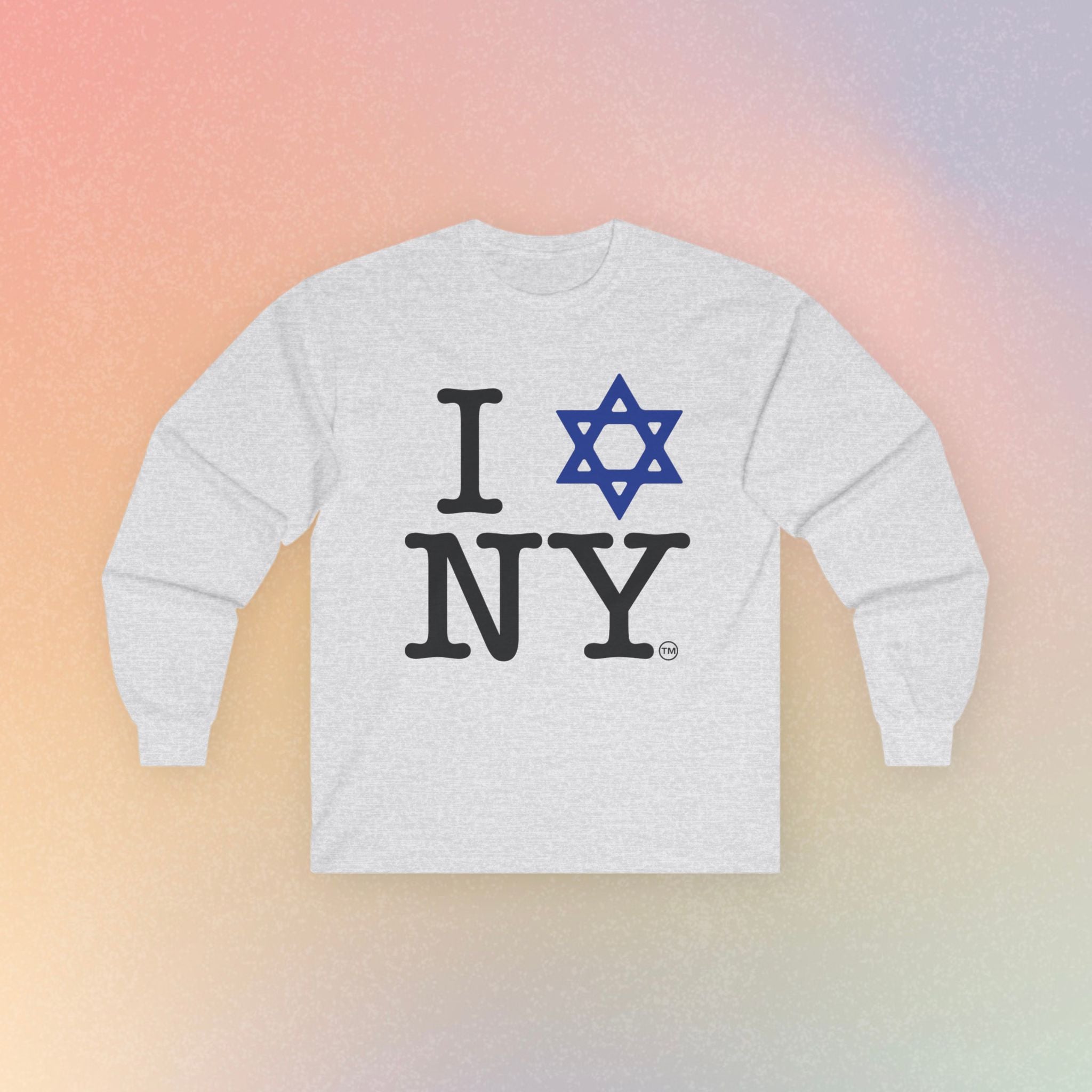I Love NY Jewish Star Long Sleeve Tee - New York Jewish Pride Shirt
