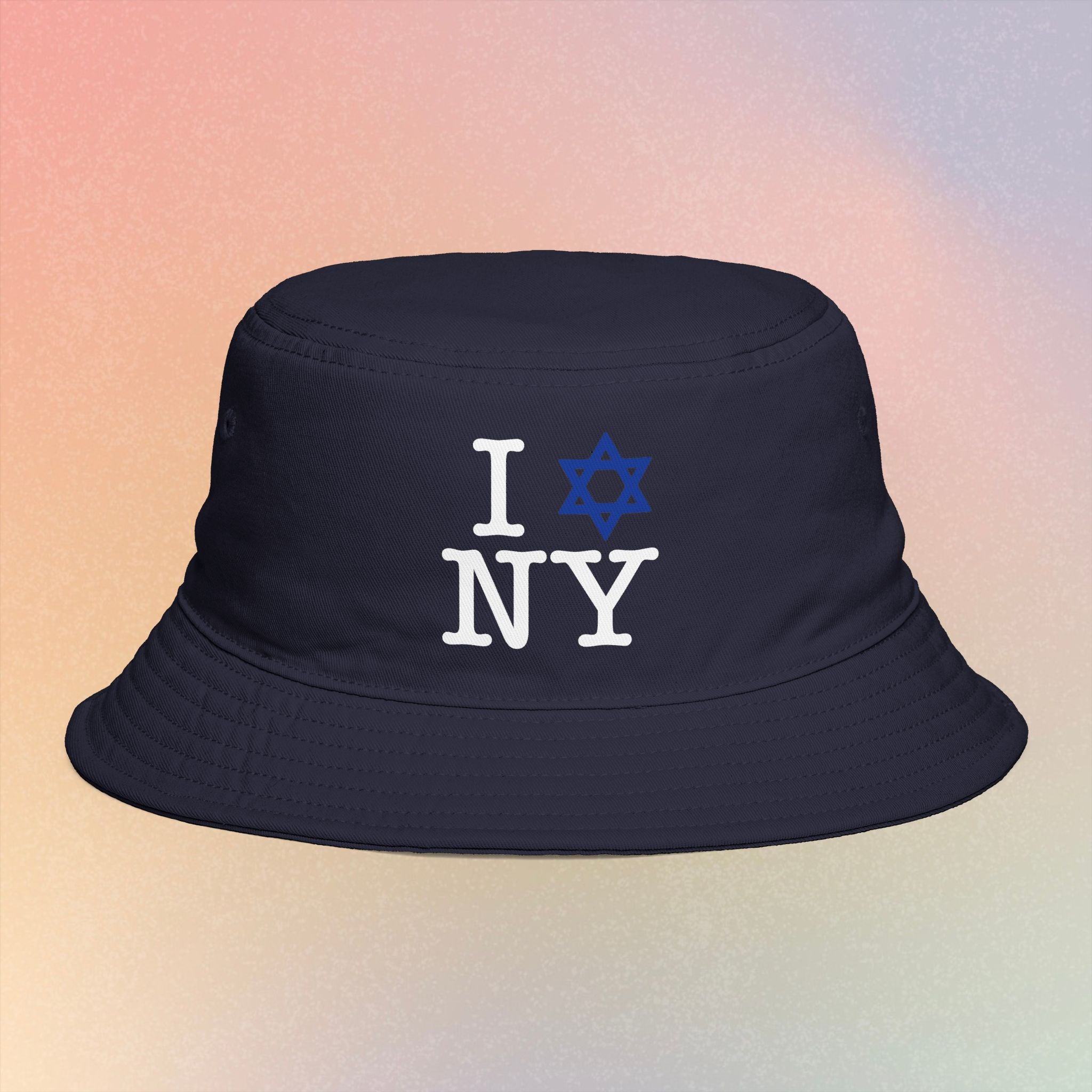 I Love NY Jewish Star Bucket Hat - Jewish New York Pride Bucket Hat