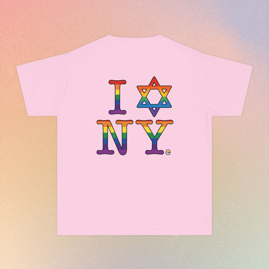 I Love NY Jewish Star LGBTQ Pride Youth Midweight Tee
