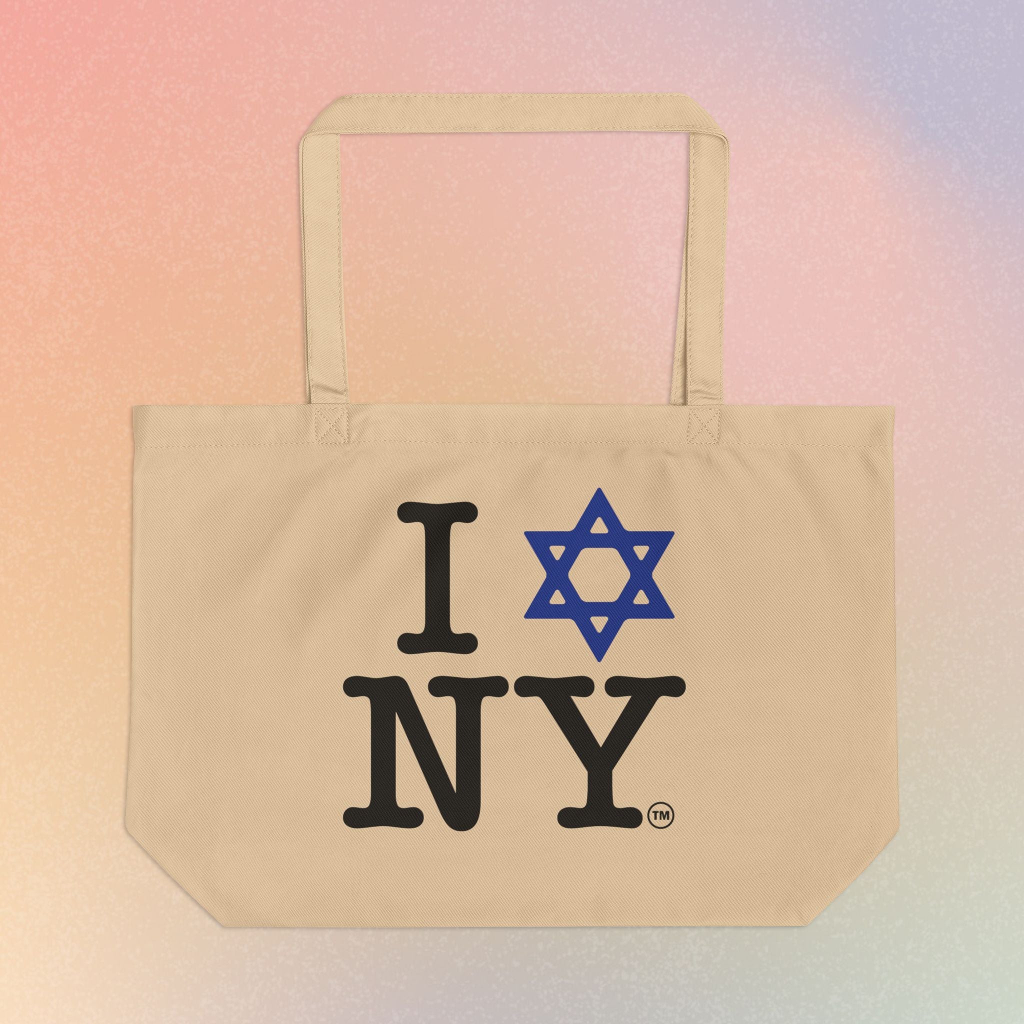 I Love NY Jewish Star Large Eco Tote