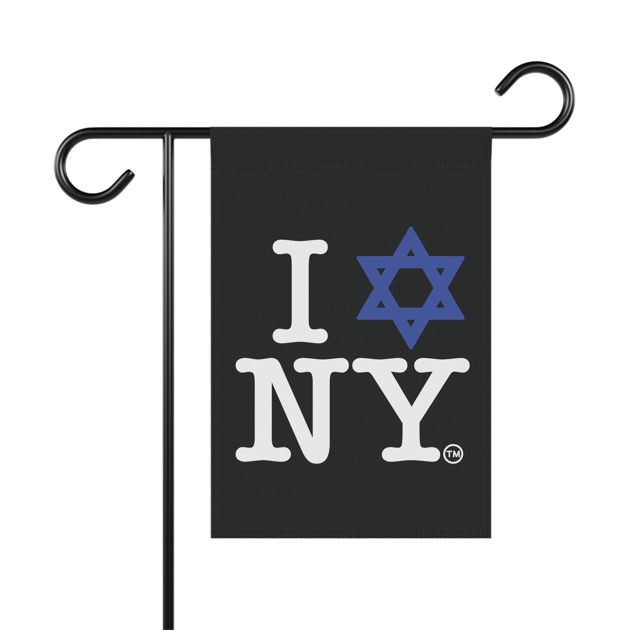 I Love New York Jewish Star Garden & House Banner in Black